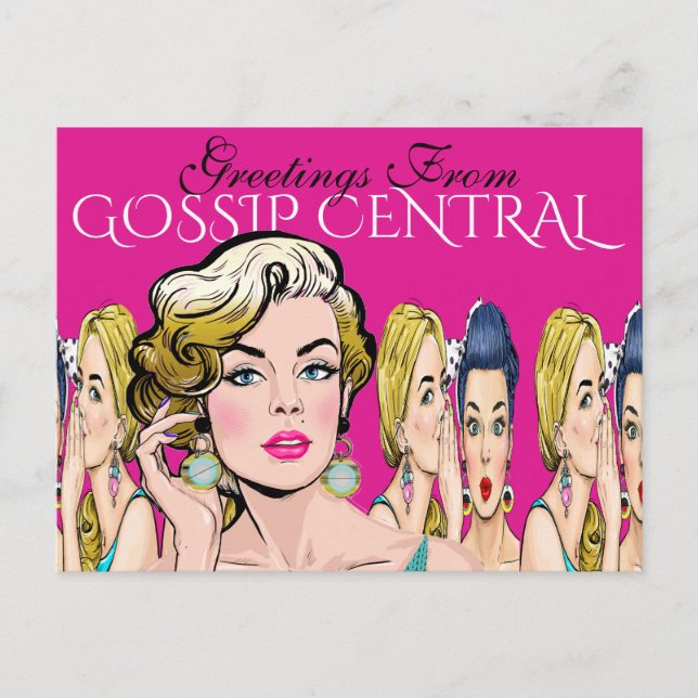 Cartão Postal Saudações Da Gossip Central (Frente)