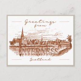 Cartão Postal Saudações da Inverness, Viagem da Escócia