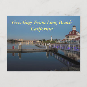 Cartão Postal Saudações Da Long Beach California
