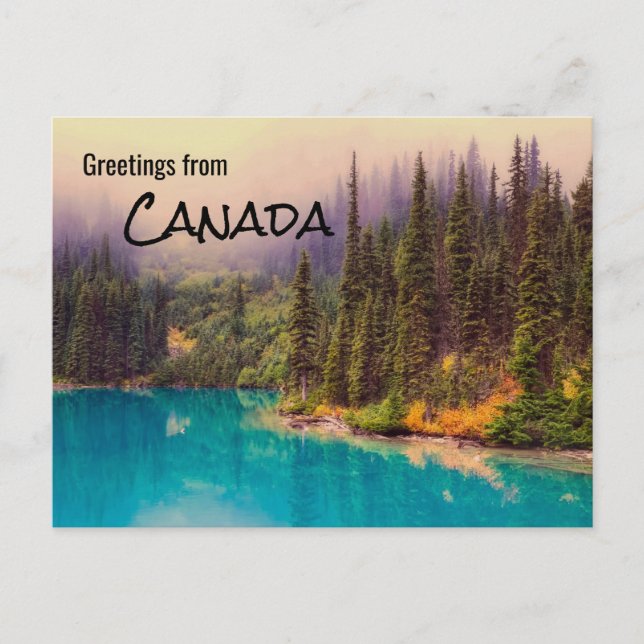 Cartão Postal Saudações da Paisagem Russa do Canadá (Frente)