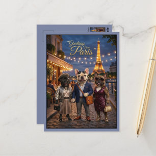 Cartão Postal Saudações da Paris Travel
