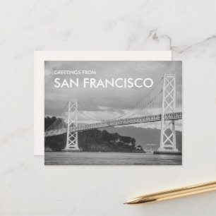 Cartão Postal Saudações da Ponte de São Francisco Bay