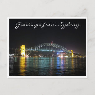 Cartão Postal saudações da ponte de sydney