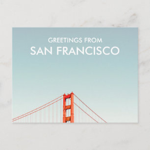 Cartão Postal Saudações da Ponte Golden Gate de São Francisco
