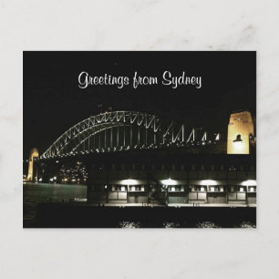 Cartão Postal saudações da ponte sydney harbor