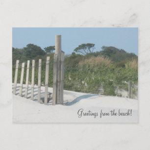 Cartão Postal Saudações da praia!