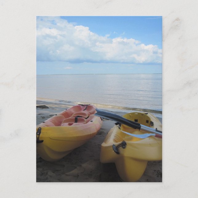 Cartão Postal Saudações da praia! (Frente)