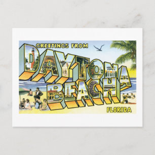 Cartão Postal Saudações da praia de Daytona, FL