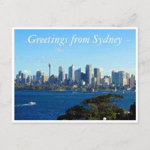 Cartão Postal saudações da silhueta da cidade de sydney