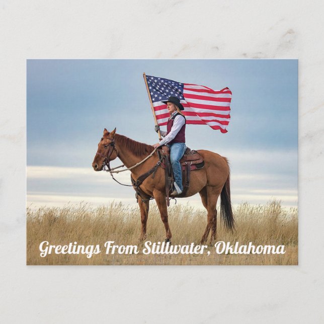 Cartão Postal Saudações Da Stillwater, Cartão-Postal De Oklahoma (Frente)