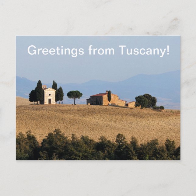 Cartão Postal Saudações da Toscana (Frente)
