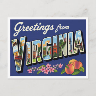 Cartão Postal Saudações da Virgínia