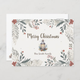 Cartão Postal Saudações da Watercolor de Natal