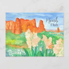 Cartão Postal Saudações das Flores do Deserto Vermelho de Moab U
