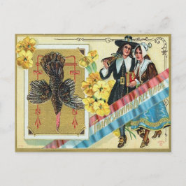 Cartão Postal Saudações de Ação de Graças Vintage