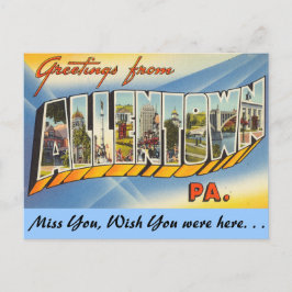 Cartão Postal Saudações de Allentown
