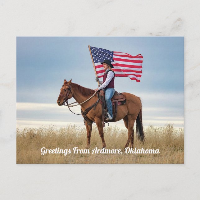 Cartão Postal Saudações de Ardmore,Oklahoma (Frente)