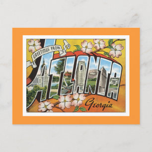 Cartão Postal Saudações De Atlanta