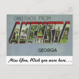 Cartão Postal Saudações de Augusta, Geórgia
