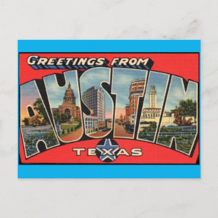 Cartão Postal Saudações de Austin Texas  Cartão-postal