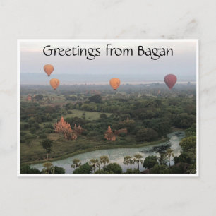 Cartão Postal saudações de balões bagan