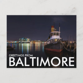 Cartão Postal Saudações de Baltimore, Maryland, EUA