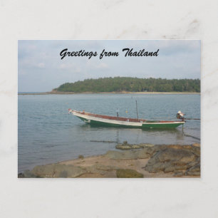 Cartão Postal saudações de barco tailandês