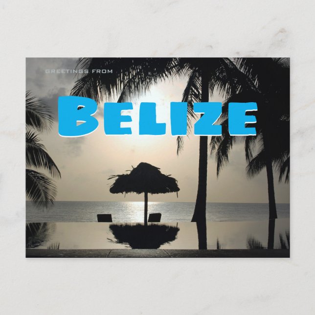 Cartão Postal Saudações de Belize (Frente)