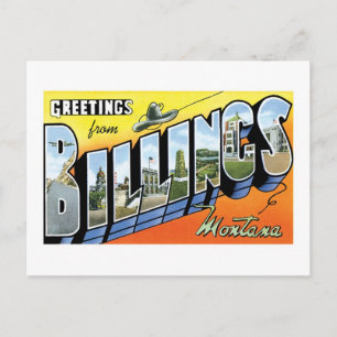 Cartão Postal Saudações de Billings, Montana