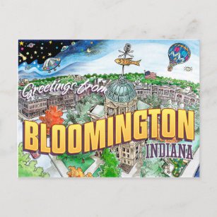 Cartão Postal Saudações de Bloomington Indiana (cartão postal)