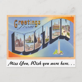 Cartão Postal Saudações de Boston