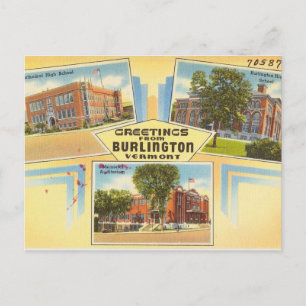Cartão Postal Saudações De Burlington Vermont