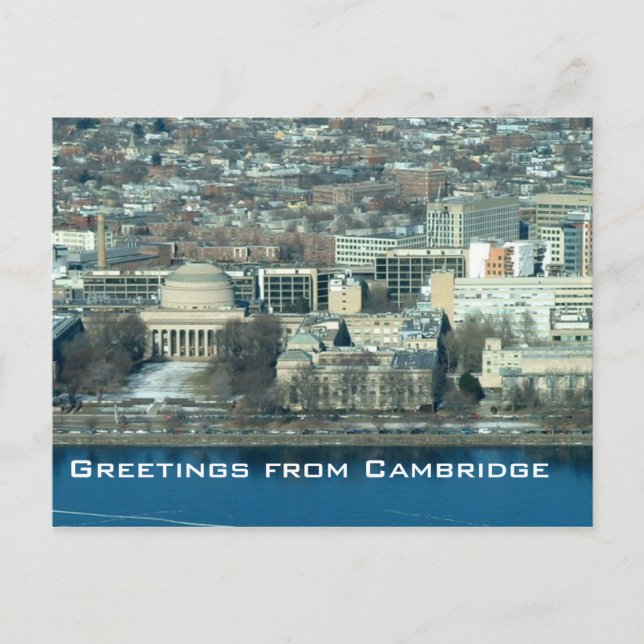 Cartão Postal Saudações de Cambridge (Frente)
