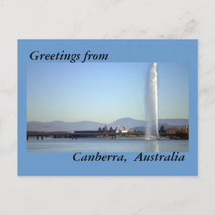 Cartão Postal Saudações de Canberra, Austrália