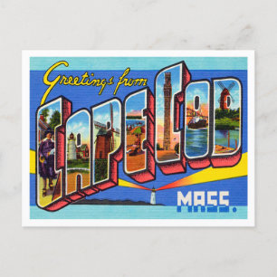 Cartão Postal Saudações de Cape Cod, Massachusetts Viagem