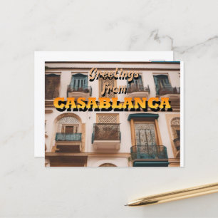 Cartão Postal Saudações de CASABLANCA