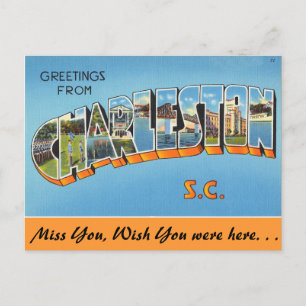 Cartão Postal Saudações de Charleston