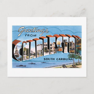 Cartão Postal Saudações de Charleston, SC