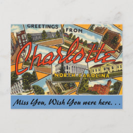 Cartão Postal Saudações de Charlotte