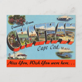 Cartão Postal Saudações de Chatham, Cape Cod