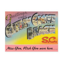 Saudações de Cherry Grove Beach