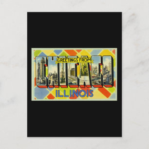 Cartão Postal Saudações de Chicago Illinois