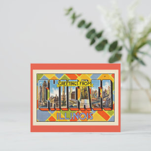 Cartão Postal Saudações de Chicago, Illinois