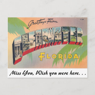 Cartão Postal Saudações de Clearwater, Flórida