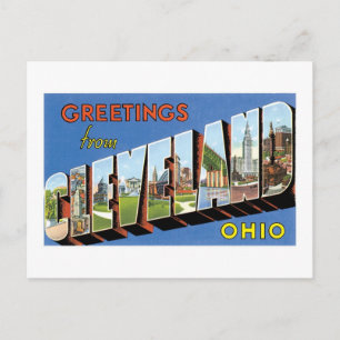 Cartão Postal Saudações de Cleveland, Ohio