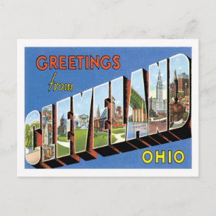 Cartão Postal Saudações De Cleveland Ohio City