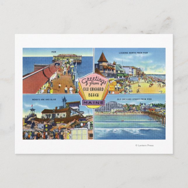 Cartão Postal Saudações de com as Vistas Cênicas (Frente)