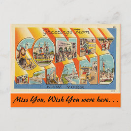Cartão Postal Saudações de Coney Island
