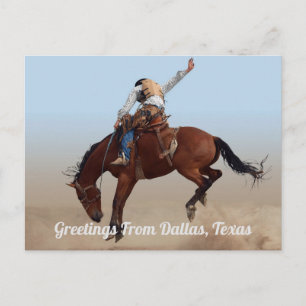 Cartão Postal Saudações De Dallas, Texas Rodeo Postcard