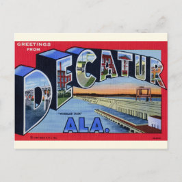Cartão Postal Saudações de Decatur, AL Large Letter Postcard